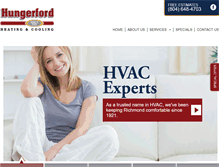 Tablet Screenshot of hungerfordhvac.com